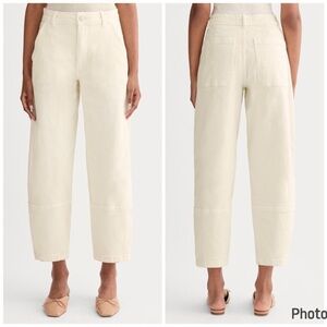 EVERLANE utility barrel corduroy in bone off white size 4